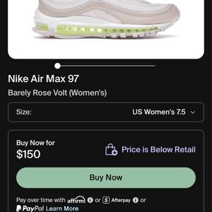 Nike Air Max 97 Pink and Green Women's Sneakers